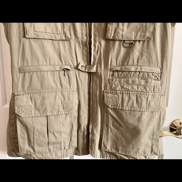 NEW! ORVIS Khaki Hunting Vest Size XL 100% pre washed Cotton - Picture 4 of 11